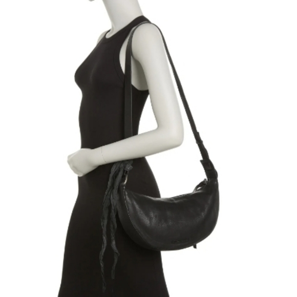 LUCKY BRAND Idah Black Leather Crossbody Bag - Picture 3 of 10